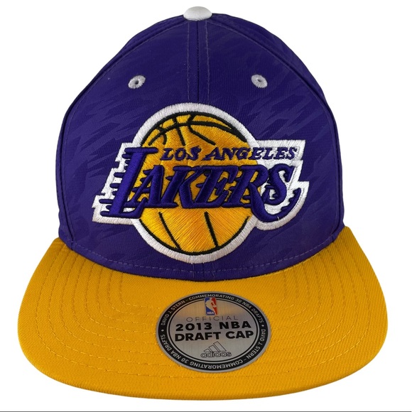 NBA Accessories - Los Angeles Lakers SnapBack 2013 Draft Cap Hat Flat-brimmed Logo Embroidered NBA